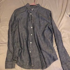 American Eagle Navy denim shirt